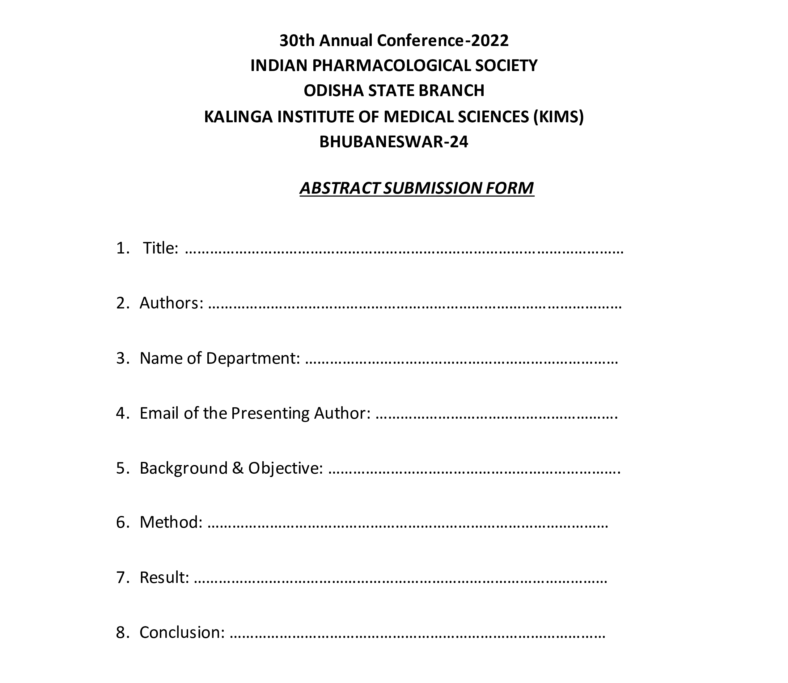 Indian pharmacological society,odisha state branch